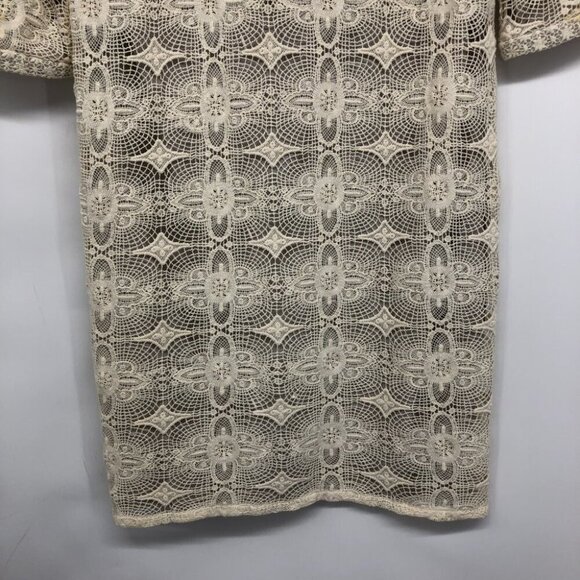 DAY Birger et Mikkelsen Cream Geometric Crochet lined Dress size 36 - Picture 11 of 16